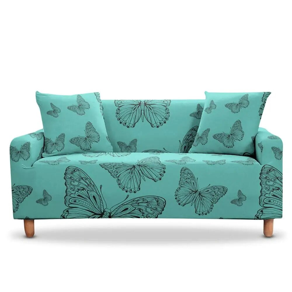 Butterfly Elastic Sofa Cover Slipcovers Sectional for Living Room Couch
