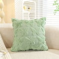 thumbnail image 1 of Butterfly Embossed Faux Fur Throw Pillow, Soft Plush Tufted Square Cushion with 3D Butterfly Pattern, Decorative Accent Pillow for Sofa, Bed, Living Room and Bedroom Decor 18x18in, 1 of 6