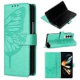 thumbnail image 1 of Butterfly Embossed Flip PU Leather Wallet Case For Samsung Galaxy Z Fold 6 Z Fold 5 Z Fold 4 Fold 3 Shockproof Protective Cover Card Slot Holder Hand Rope, 1 of 10