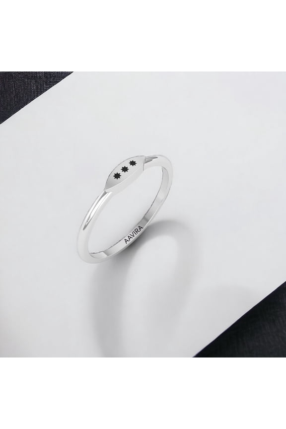 Butterfly Enamel Women's Wedding Band, 925 Sterling Silver Yellow Gold Plated Minimalist Promise Ring