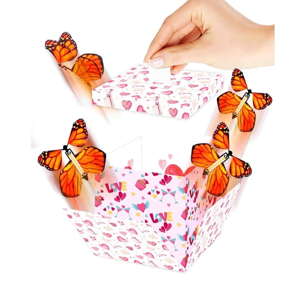 Butterfly Explosion Gift Box – Surprise Butterfly Flying Box for Birthday, Anniversary & Party, Creative DIY Gift Box for Kids, Friends & Loved Ones