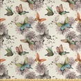 thumbnail image 1 of Butterfly Fabric by the Yard, Flying Animals Hand Drawn Watercolor Effect Image Soft Color Palette Wildflowers, Decorative Upholstery Fabric for Chairs & Home Accents, Multicolor by Ambesonne, 1 of 4