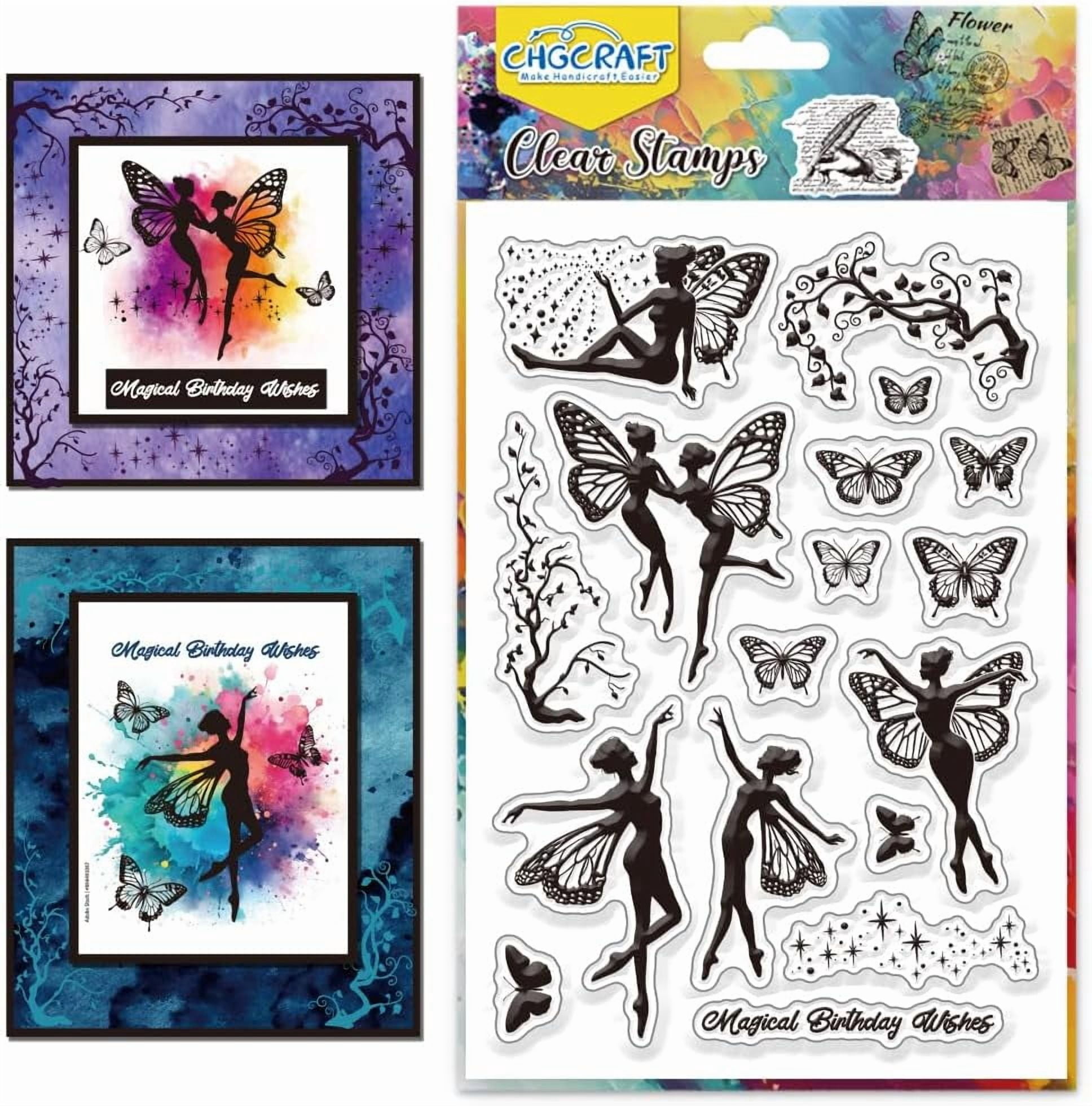 Butterfly Fairy Magic Vine Clear Stamp Silicone Clear Stamps Seal ...
