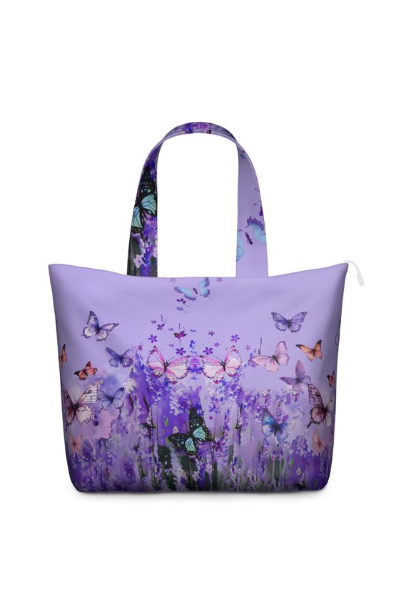 Butterfly Fashion Print Weekender Bag, Floral and Artistic Pattern Travel Duffel for Women, Lightweight and Aesthetic Tote