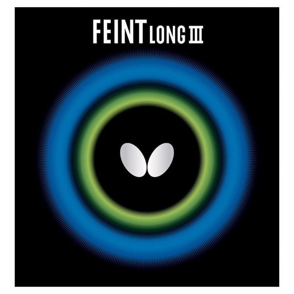Butterfly Feint Long III Table Tennis Rubber, 0.5 mm, Black
