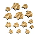 thumbnail image 1 of Butterfly Fish Wood Mini Charms Shapes DIY Craft Jewelry - No Hole - 30mm (6pcs), 1 of 7