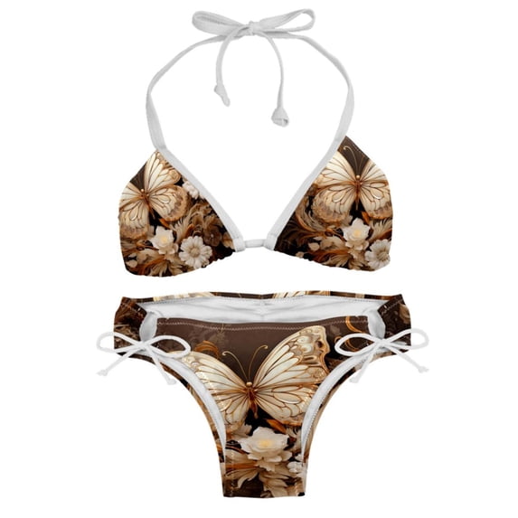 Butterfly Fission Diagram Chic Bikini Set with Detachable Sponge & Adjustable Strap | 2-Pack for Versatile Swim Suit Looks