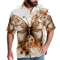 thumbnail image 1 of Butterfly Fission Diagram Men's Short Sleeve Hawaiian Beach Shirts, Casual Printed Button Down Spread Collar Tops, Summer Unisex Style, 1 of 6