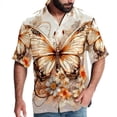 thumbnail image 1 of Butterfly Fission Diagram Men's Short Sleeve Hawaiian Print Button Down Beach Shirt, 1 of 6
