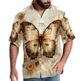 thumbnail image 1 of Butterfly Fission Diagram Men's Short Sleeve Poplin Shirt, Casual Printed Button Down, Summer Beach Hawaiian Shirts, Unisex, 1 of 6
