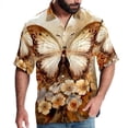 thumbnail image 1 of Butterfly Fission Diagram Men's Short Sleeve Printed Poplin Beach Shirts with Spread Collar - Casual Button Down Summer Tops for Unisex, 1 of 6
