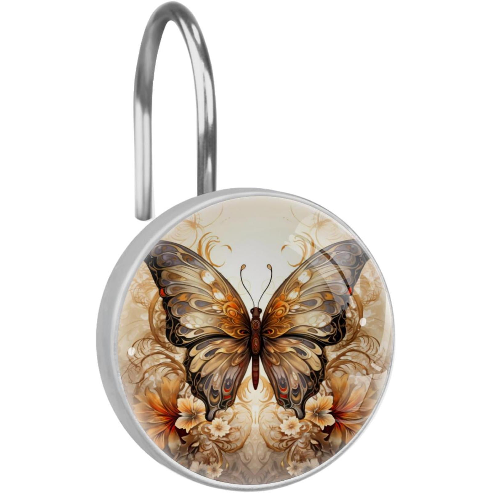 Butterfly Fission Figure Pattern 1pc Unique Many Styles Shower Curtain