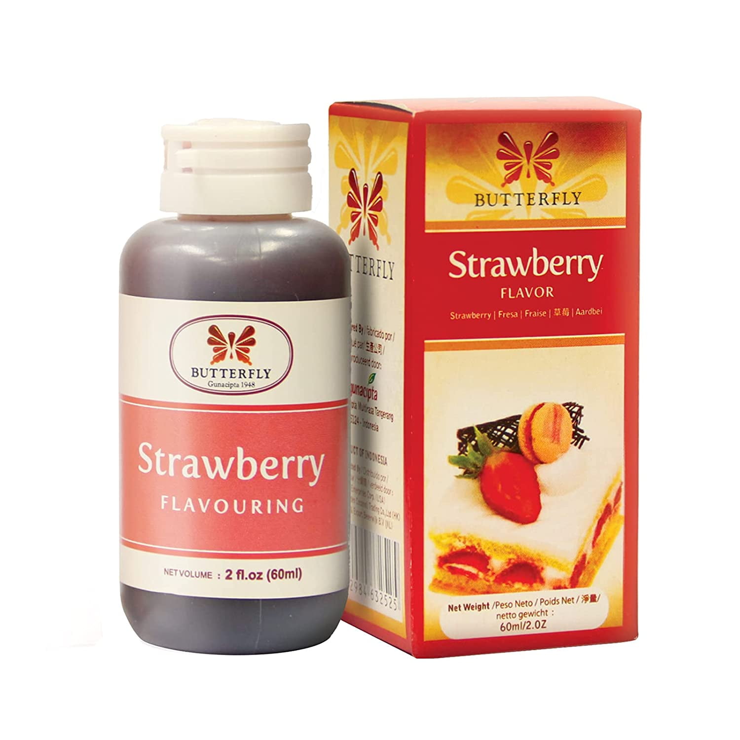 Butterfly - Flavoring Paste, Pack of 1 (Strawberry, 2 oz)