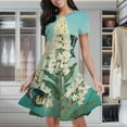 thumbnail image 1 of Butterfly Floral Garden Women's Classic Swing Skater Dress Casual Work Party Cocktail Dresses, 1 of 6