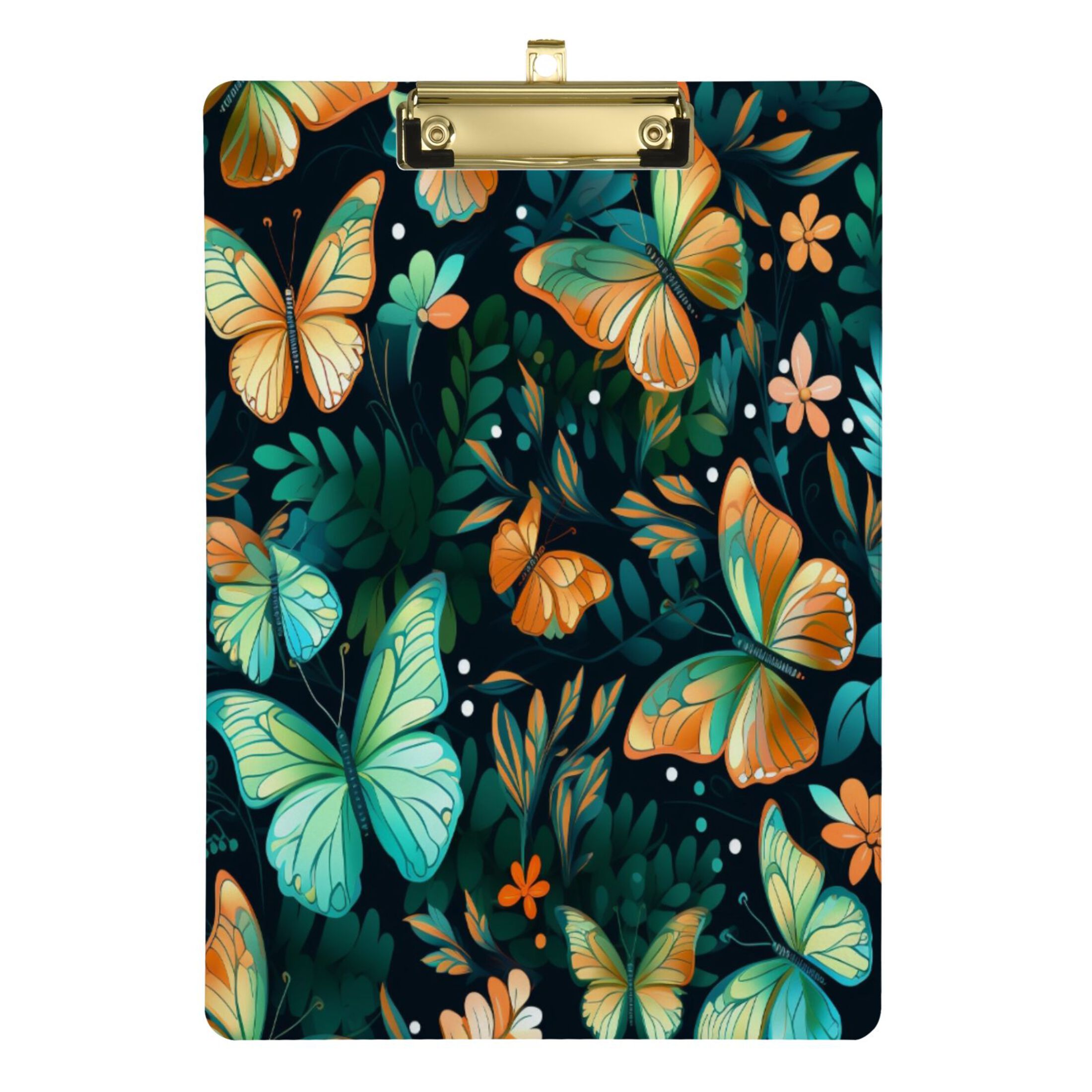 Butterfly Floral Leave Acrylic Clipboards A4 Standard Letter Size