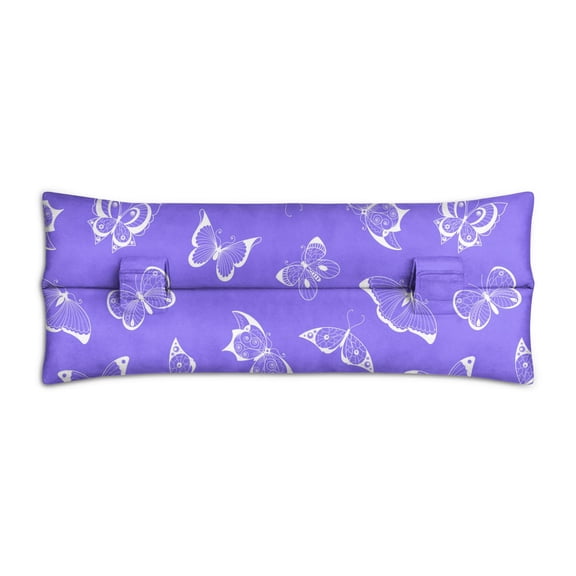 Butterfly & Floral Seatbelt Cushion for Surgery Recovery - Plush Mastectomy Pillow with Romantic Watercolor Design - Car Travel Pressure Relief Pad