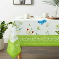 thumbnail image 1 of Butterfly Floral Tablecloth, Spring/Summer Tablecloth, Green Tablecloth, Print Floral Tablecloth, Fabric Spring/Summer Waterproof Wrinkle Free Durable Floral Tablecloth For Rectangle Tables 60 X 84 In, 1 of 6