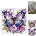 thumbnail image 1 of Butterfly Flower Cross Kit, Beginner Embroidery Kit with Pattern, DIY Handmade Needlepoint Art Set for Home Wall Decor B_032, 1 of 5