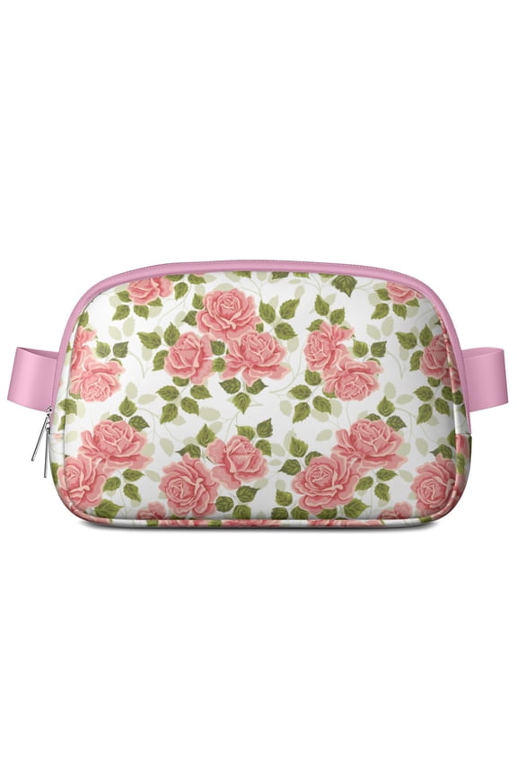 Butterfly & Flower Fanny Pack – Boho Botanical Waist Bag for Women, Spring Garden Vibe with Artistic Watercolor Bloom