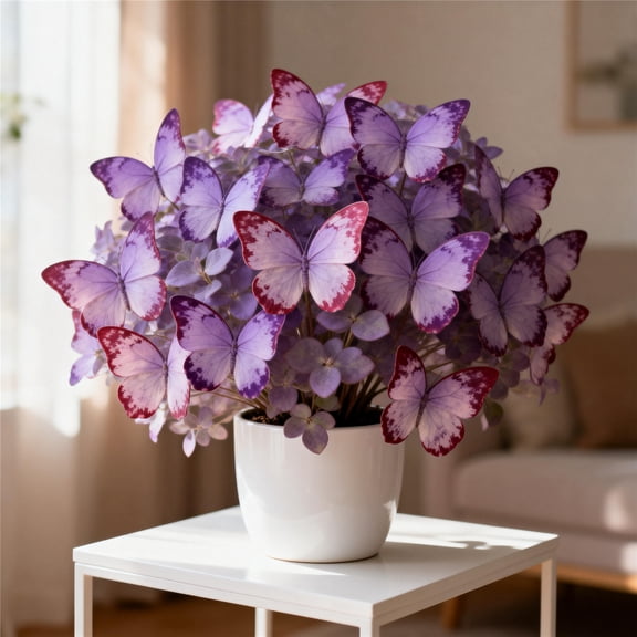 Butterfly Flower Hostas Cultivation Granules,Bloom Year After Year-(Non-Artificial)-Fast Growing,Home Decoration-Beautiful Gift Garden-Ornamental-Premium Garden Stakes
