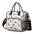thumbnail image 1 of Butterfly and Flower Orange Pattern Insulated Leakproof Lunch Box for Women, Large Lunch Bag for Tween Teen Adult, Loncheras Para Mujer for Work Beach Travel Picnic Camping, 1 of 6