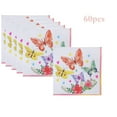 thumbnail image 1 of Butterfly Flower Party Napkins 60pcs Disposable Square Garden Butterfly Flower Theme Napkins for Mother's Day (Folding 6.5 Inches/Unfolding 13 Inches), 1 of 6