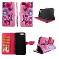 thumbnail image 1 of Butterfly Flower Pink Wallet Case for iPhone 6 Plus / 6s Plus  / 7 Plus / 8 Plus Folio Standing Cover Card Slot Money Pocket Magnetic Closure Fashion Flip Pu Leather, 1 of 2