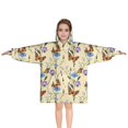 thumbnail image 1 of Butterfly Flower Plant Pattern Blanket Hoodies for Kids 6-13YR Oversize Wearable Blanket Hoodies for Boys Girls Teens, 1 of 7