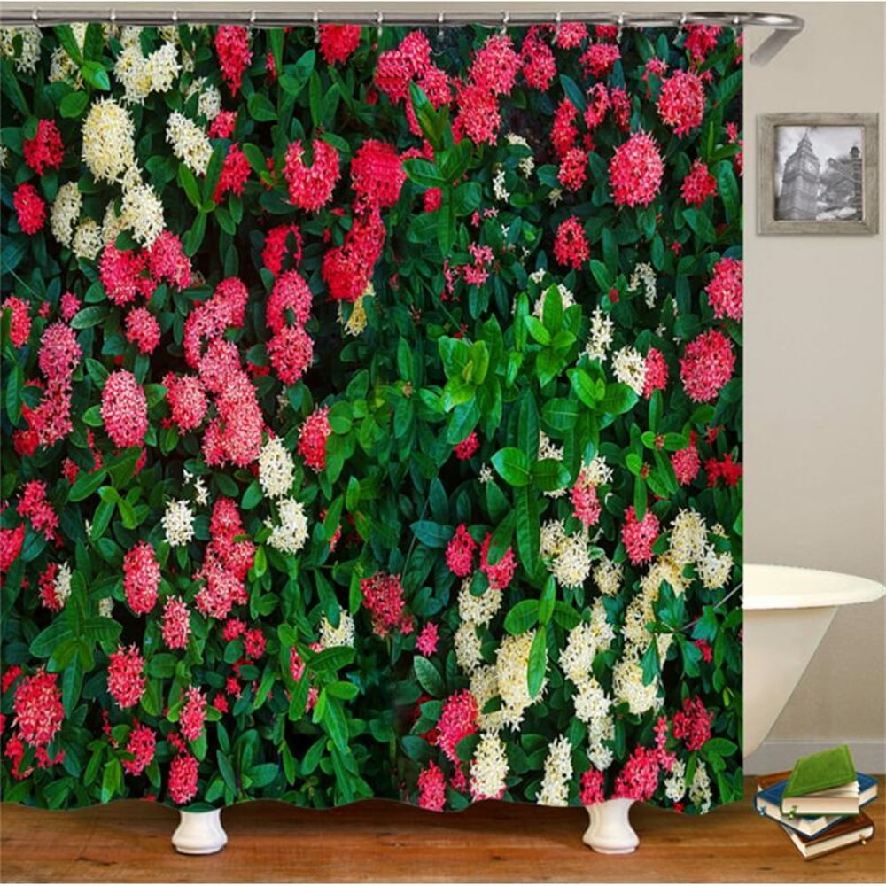 Butterfly Flower Shower Curtain Purple Floral Lavender Vine Watercolor