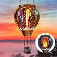 thumbnail image 1 of Butterfly Flower Solar Hot Air Balloon Lantern with Flame, Glass Balloon Lantern Outdoor Waterproof Lights, Hanging Solar Lights for Outside Garden Patio Porch Tree Yard, 1 of 6