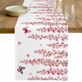 thumbnail image 1 of Butterfly Flower Table Runner - 120 Inch Long Watercolor Farmhouse Country Pink Floral Cotton and Linen Blended Dress Scarves Farmhouse Table Runner for Kitchen Dining, Coffee Table, 13" x 120", 1 of 8