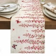thumbnail image 1 of Butterfly Flower Table Runner - 36 Inch Long, Kitchen Dining Table Runner Dresser Scarves, Farmhouse Vintage Country Pink Floral Farmhouse Decor for Coffee Tables Wedding Party Banquet, 1 of 8