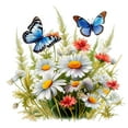 thumbnail image 1 of Butterfly Flower Toilet Seat Stickers, 1 of 8