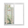 thumbnail image 1 of Butterfly Flowers Window Privacy Film, Vintage Stained Glass Green Spring Static Cling UV Sun Blocking Tint Film Heat Control Windows Films for Bedroom Bathroom, Window Stickers 23.6"x59", 1 of 8