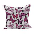 thumbnail image 1 of Butterfly Fluffy Throw Pillow Cushion Cover, Vibrant Watercolor Animals Patterns Warm Climate Creatures Spring Season, Rectangle Accent Pillow Case, 36" x 16", Pink Magenta Black, by Ambesonne, 1 of 5