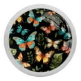 thumbnail image 1 of Butterfly Fluorescent Drawer Pulls with Screws: Round 4-Pack, Glow-in-the-Dark Knobs for Cabinets, Wardrobes, Dressers - Decorate Your Furniture!, 1 of 6
