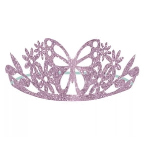 Butterfly Flutter Glitter Paper Tiaras 8 Per Pack