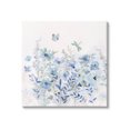 thumbnail image 1 of Butterfly Fluttering Blue Flowers Botanical & Floral Graphic Art Gallery Wrapped Canvas Print Wall Art, 1 of 7
