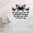 thumbnail image 1 of Butterfly Fly Caterpillar Quote Butterflies Wall Sticker Art Decal for Girls Boys Kids Room Bedroom Nursery Kindergarten House Fun Home Decor Stickers Wall Art Vinyl Decoration Size (18x20 inch), 1 of 3