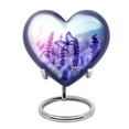 thumbnail image 1 of Butterfly Fly Meadow Urn For Adult Heart Shaped Cremation Urn - Urns For Ashes Adult Male & Female - Adult Urns For Human Ashes - Burial Urn For Ashes - Heart Urns For Human Ashes(Size - 3Inch, 1Pcs), 1 of 5