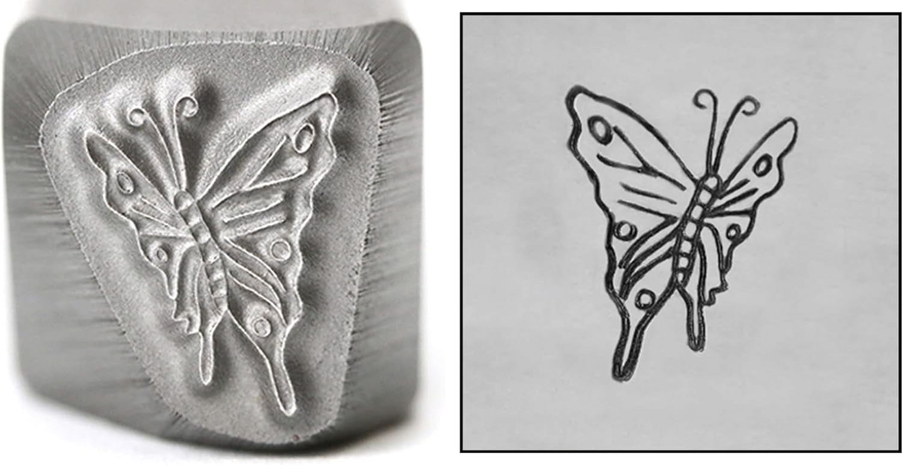 Butterfly Flying Metal Design Stamp, 9.5mm Punch Stamping Tool for Hand