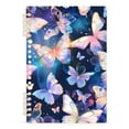 thumbnail image 1 of Butterfly Flying with Gradient Spiral Journal Notebook College Ruled Notebook 8.3" x 5.7" A5 Lined Thick Paper Page, 1 of 6