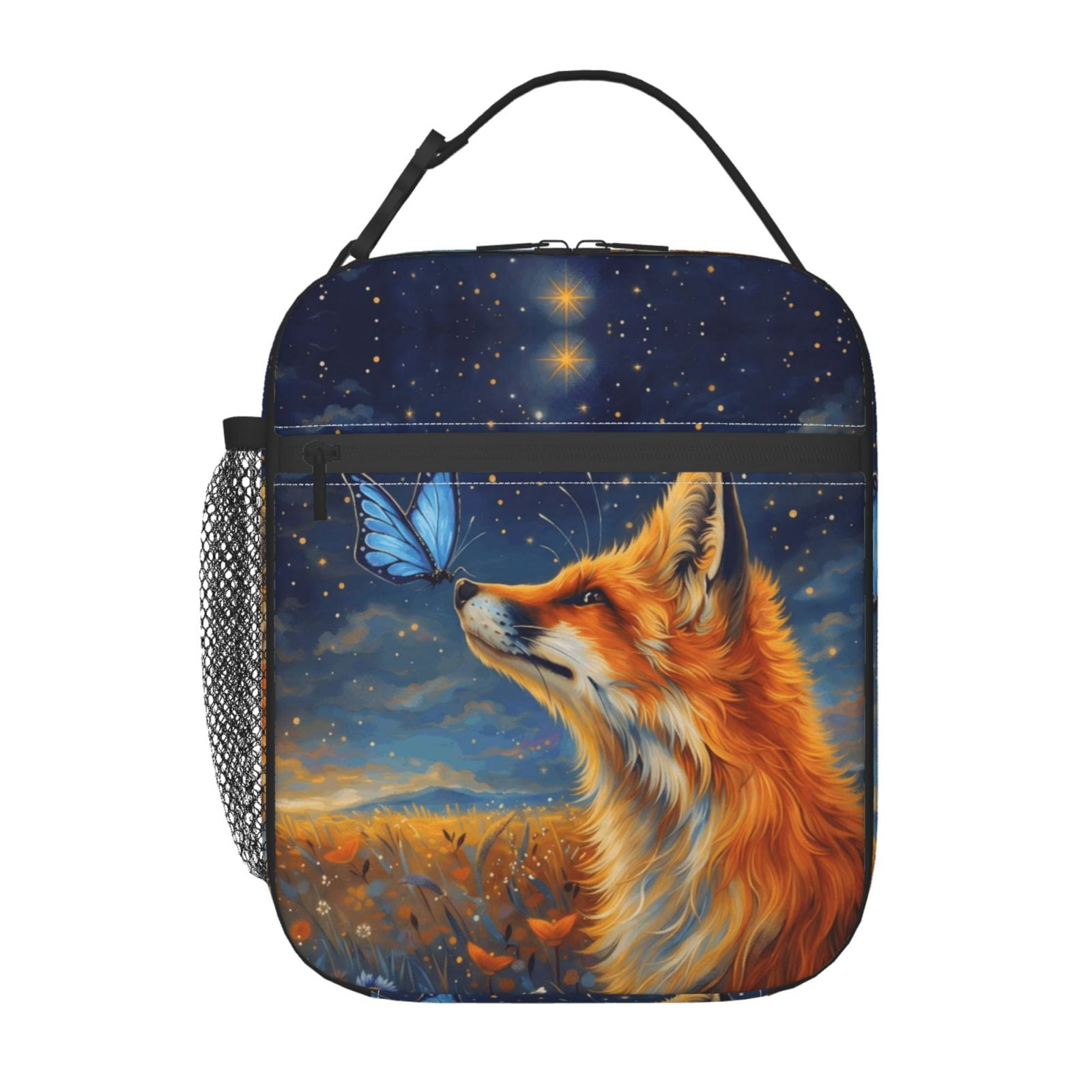 Butterfly Fox Lunch Bag Portable Thermal Lunch Box for Men and Women ...
