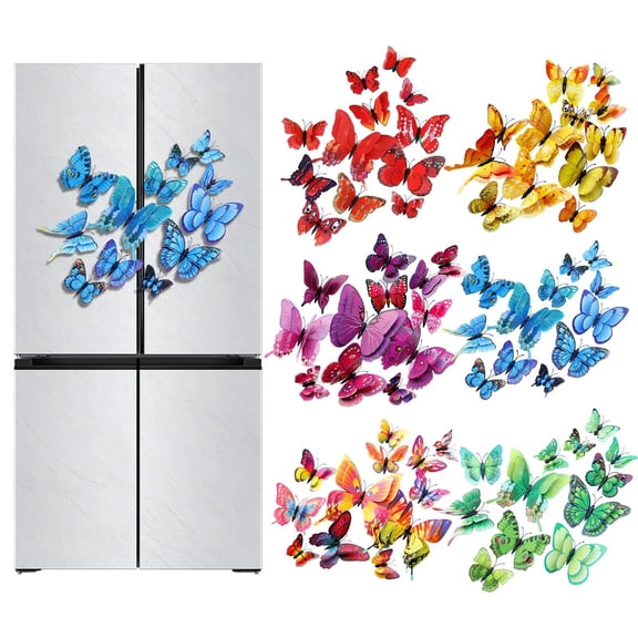 Butterfly Fridge Magnets，12 Pcs Butterfly Wall Decor, 3d Butterflies Stickers For Party Decorations With Magnetsbirthday Decorations Butterfly Gifts Butterfly Stickers
