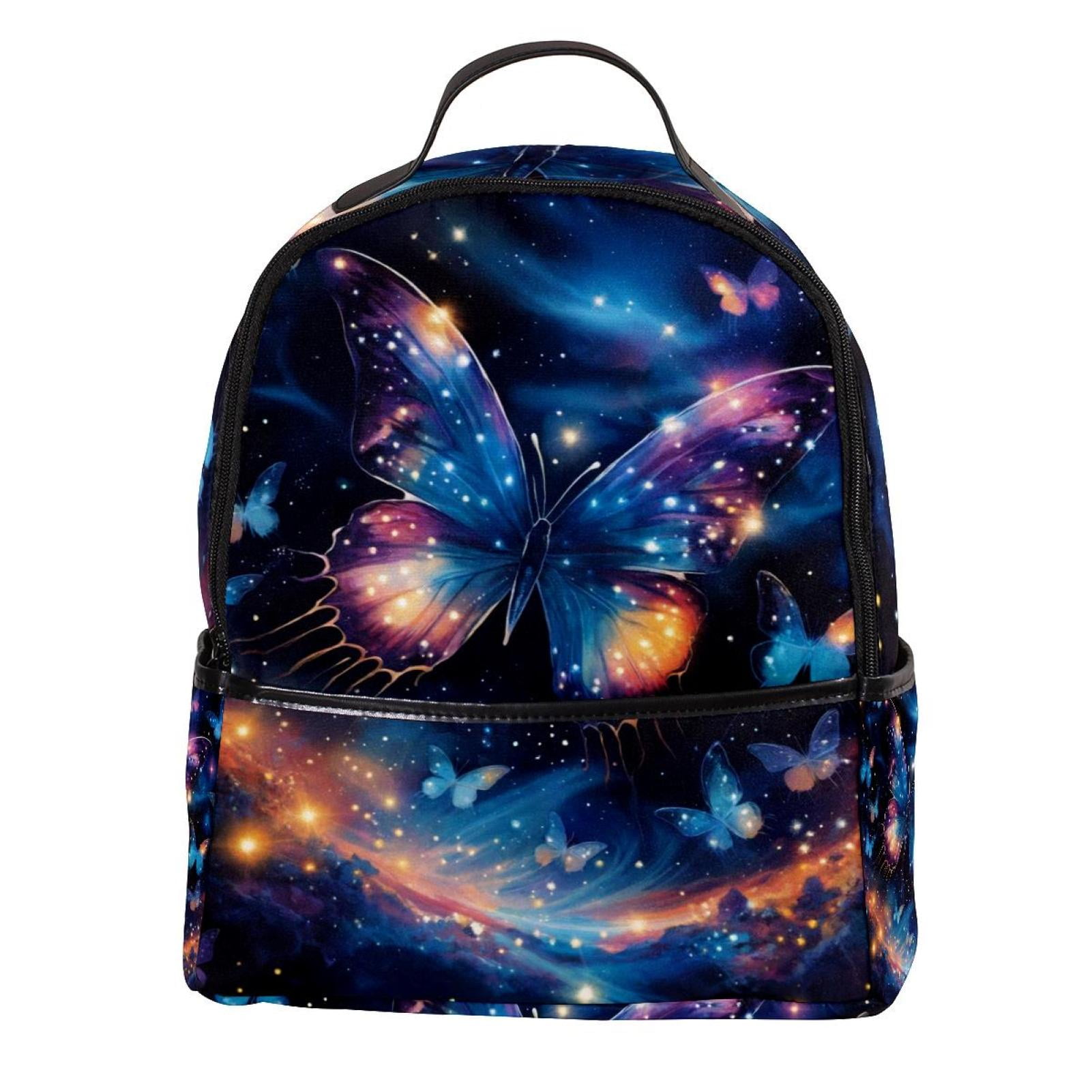 Butterfly Galaxy Mini Backpack Purse Small Backpack Casual Travel Daypacks for Girls Women Walmart