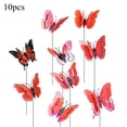 thumbnail image 1 of Butterfly Garden Decor, Metal Garden Stakes, 12in10Pc, StakesforOutdoor Decorations, Random Patterns, Red, Backyard, Spring Landscaping, 1 of 6