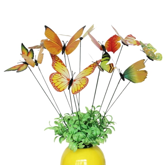 Butterfly Garden Stakes 12pcs, Assorted Waterproof Butterfly Decorations, Decorative Garden Stakes for Yard, Patio, Lawn, Flower Beds, 4 Size