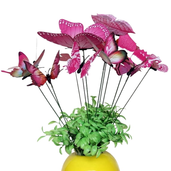 Butterfly Garden Stakes 12pcs, Assorted Waterproof Butterfly Decorations, Decorative Garden Stakes for Yard, Patio, Lawn, Flower Beds, 4 Size