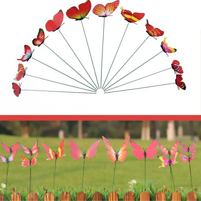 Butterfly Garden Stakes Decor, Butterfly Stakes Outdoor Yard Planter