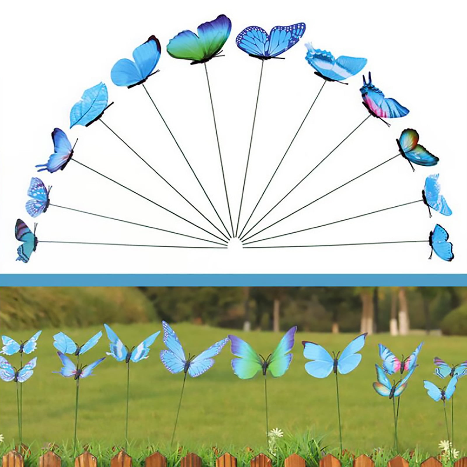 Butterfly Garden Stakes Decor, Butterfly Stakes Outdoor Yard Planter